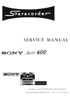 Sony TC-600 - Service Manual 